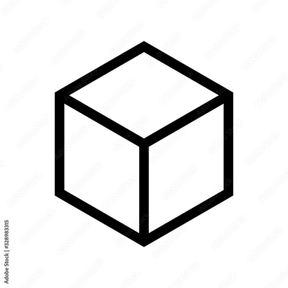 Modern sign of box. Isolated Vector Illustration Modern sign of box. Isolated Vector Illustration