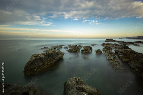 cliffs in the sea sky and landscape