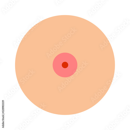 Abstract Breast. Modern sign. Isolated Vector Illustration