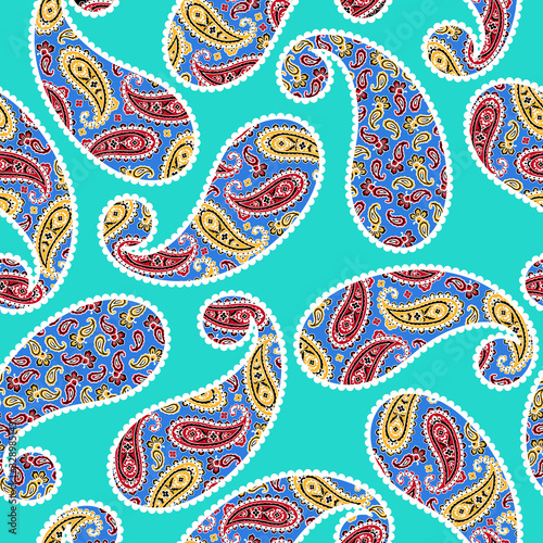 Seamless pattern of a beautiful paisley design