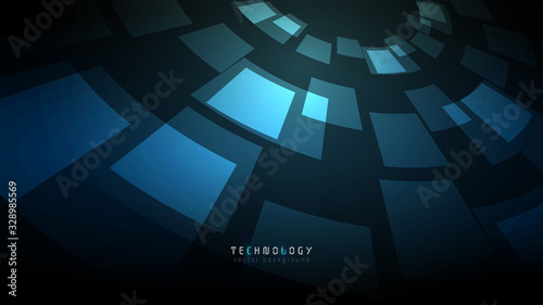 black blue circle abstract technology vector background,virtual reality cyberspace copy space background,electronic business background design