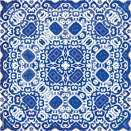 Traditional ornate portuguese azulejo.