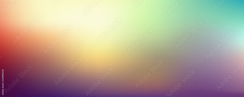 Colorful soft gradient of colors. Blurred transition from yellow to red. Abstract vector resizable background. Concept for creative art, banners, leaflets. EPS 10
