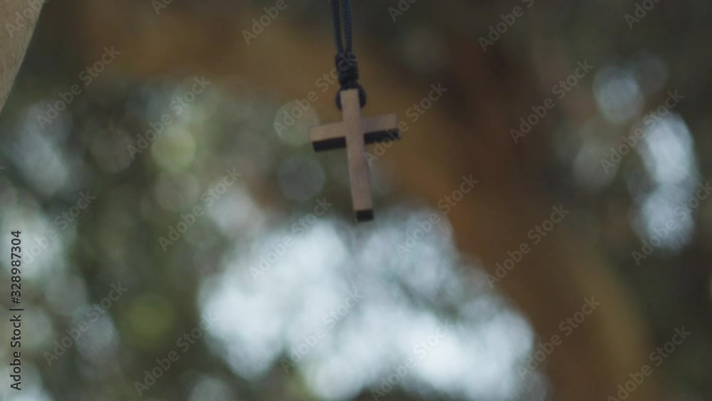 Religious Cross Necklace, Slow Motion