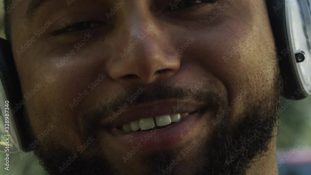 Close Up Guy Laughing, Slow Motion Close Up Guy Laughing, Slow Motion