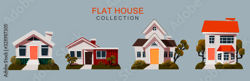 set of houses and houses