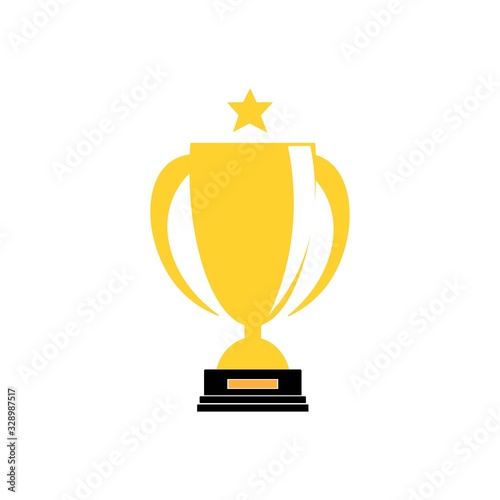 trophy illustration logo vector