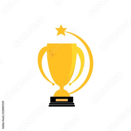 trophy illustration logo vector