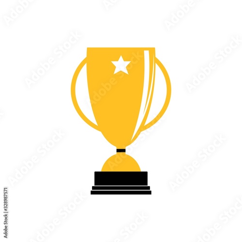 trophy illustration logo vector