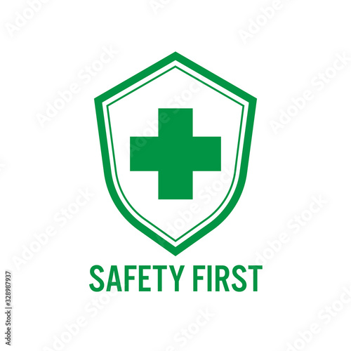 Shield Vector Icon  for safety first concept