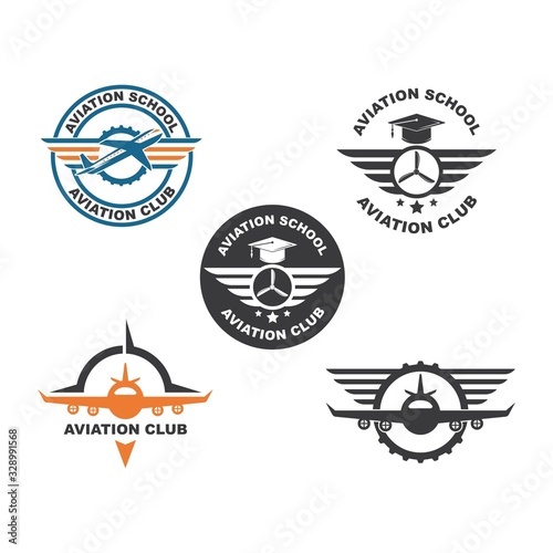 aviation academy vector illustration design