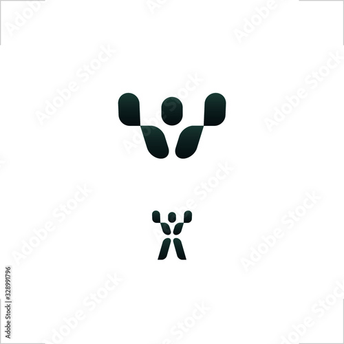abstract W letter logo initial liquid design