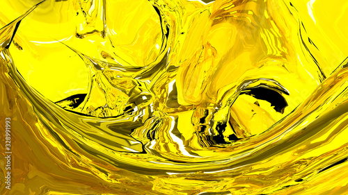 Oil car or for engine motor background. 3d render.