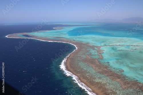 Aerial view of the Coral Sea
