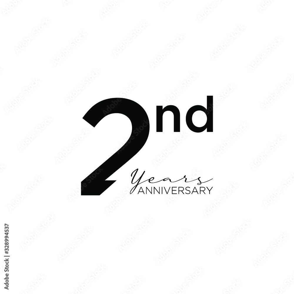 2nd black logo with ribbon design number icon 2nd black logo with ribbon design number icon