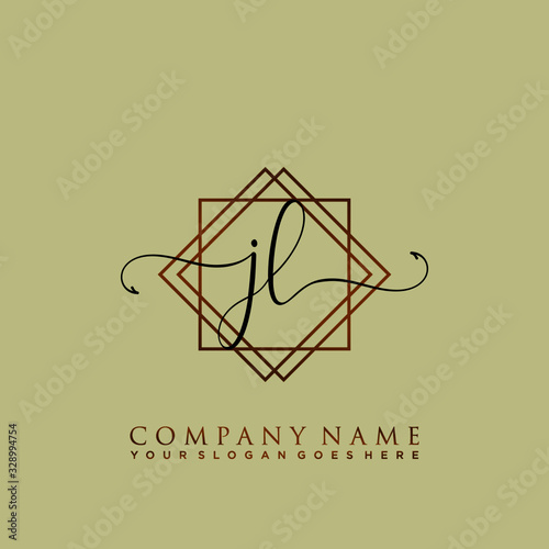 Initial Letter JL Signature Handwriting and Elegant Logo Design Template Vector photo