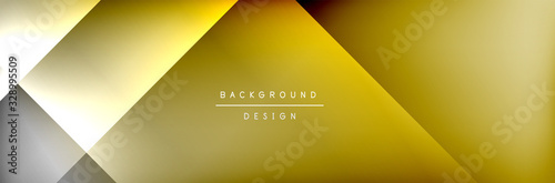 Abstract background - squares and lines composition created with lights and shadows. Technology or business digital template