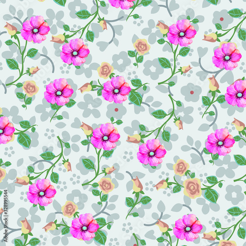 Vector illustration of a beautiful floral bouquet. Liberty style. fabric, covers, manufacturing, wallpapers, print, gift wrap.