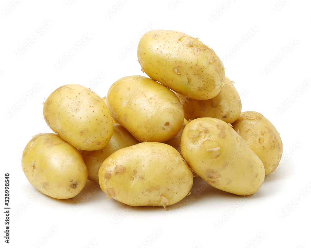 New potato isolated on white background New potato isolated on white background