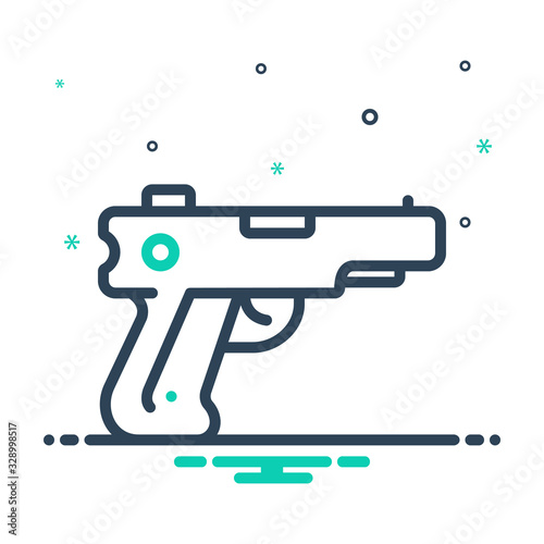 Mix icon for gun musket 