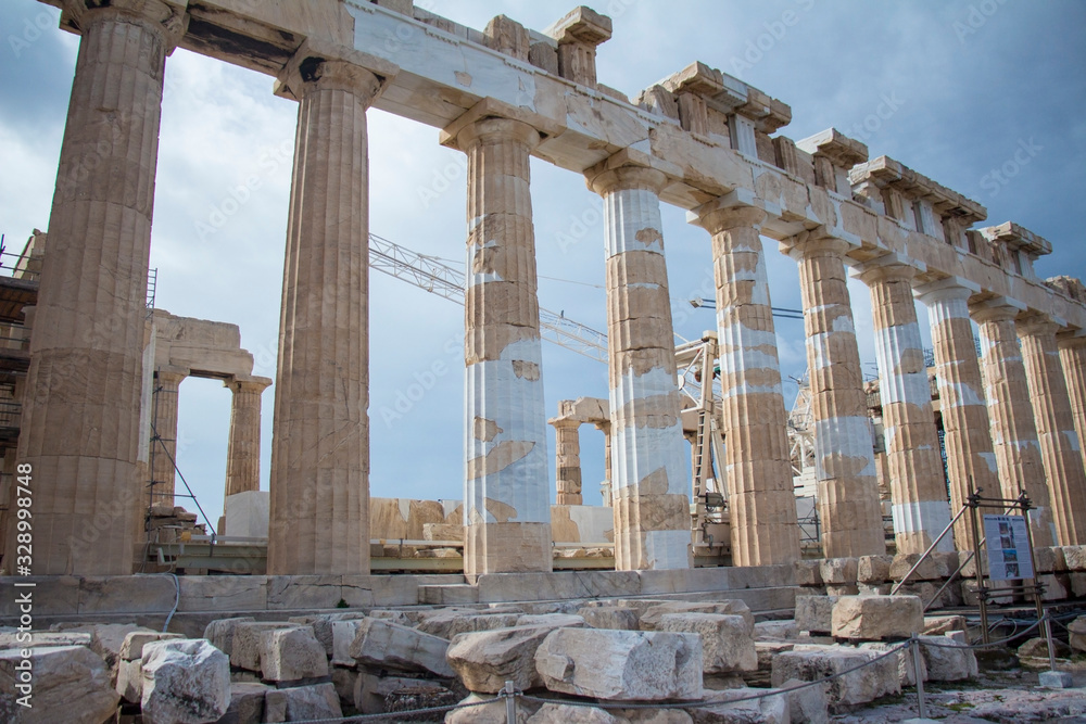 Obraz premium Beautiful landscape of the acropolis 