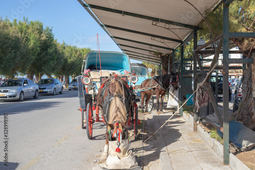 The harbour at Aegina Town on the Greek island of Aegina