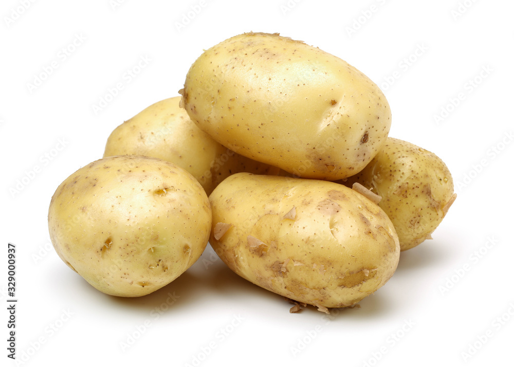 New potato isolated on white background New potato isolated on white background