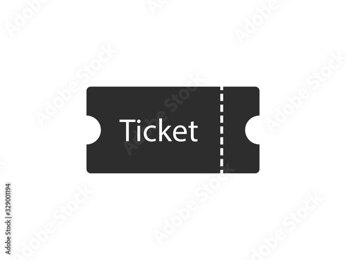 Ecommerce, ticket icon. Vector illustration, flat design.