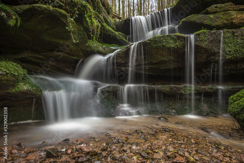 Fotografie The Hexenklamm Waterfall in the Palatinate Forest near Pirmasens in Germany