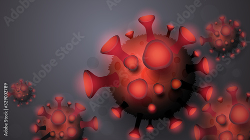 Coronavirus or Covid-19 vector illustration