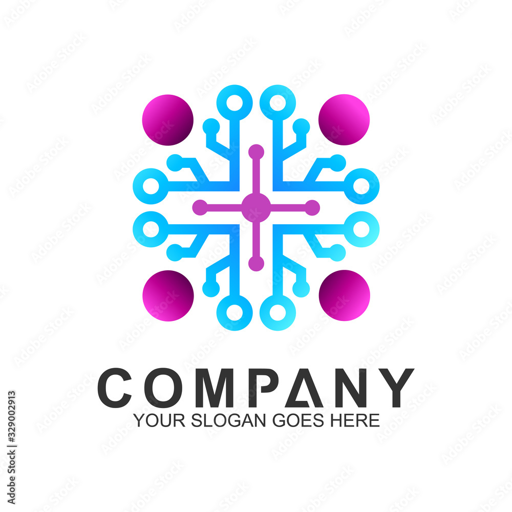technology and science vector logo,people connect,human community in electronic line style technology and science vector logo,people connect,human community in electronic line style