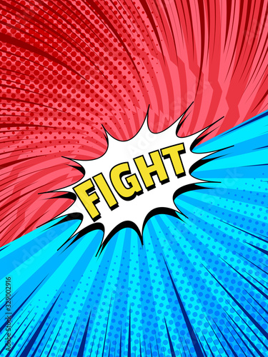 Comic competitive vertical concept