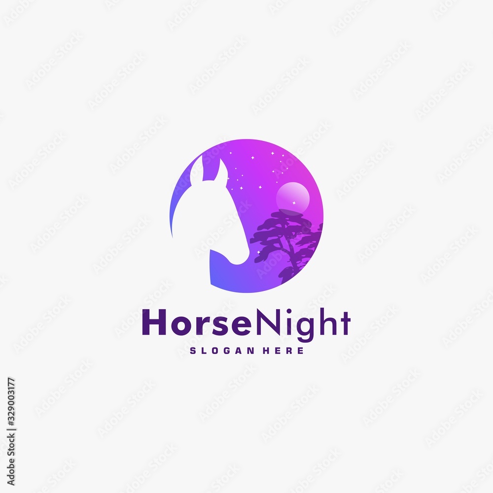 Vector Logo Illustration Horse Negative space Style. Vector Logo Illustration Horse Negative space Style.