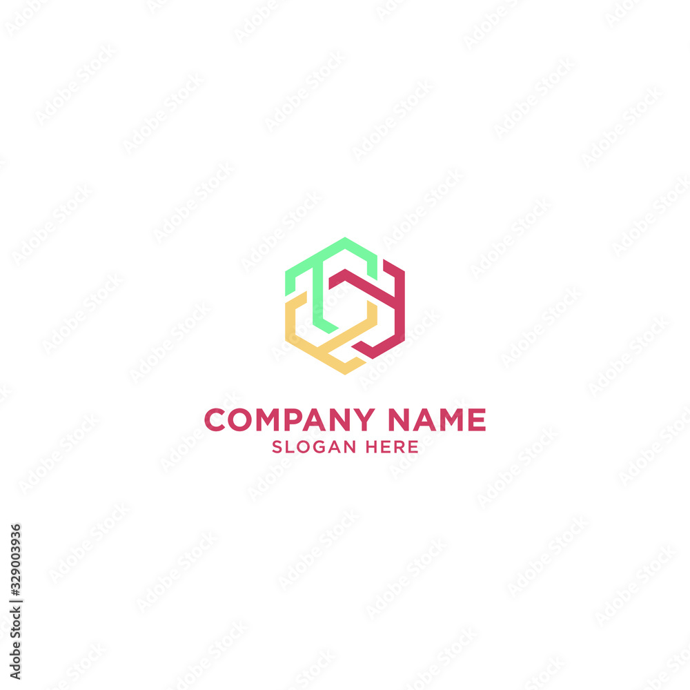 Modern Sophisticated Hexagonal Blockhain Logo Modern Sophisticated Hexagonal Blockhain Logo