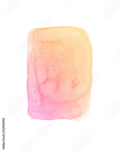 Fotografía Beautiful colorful watercolor rectangle brush