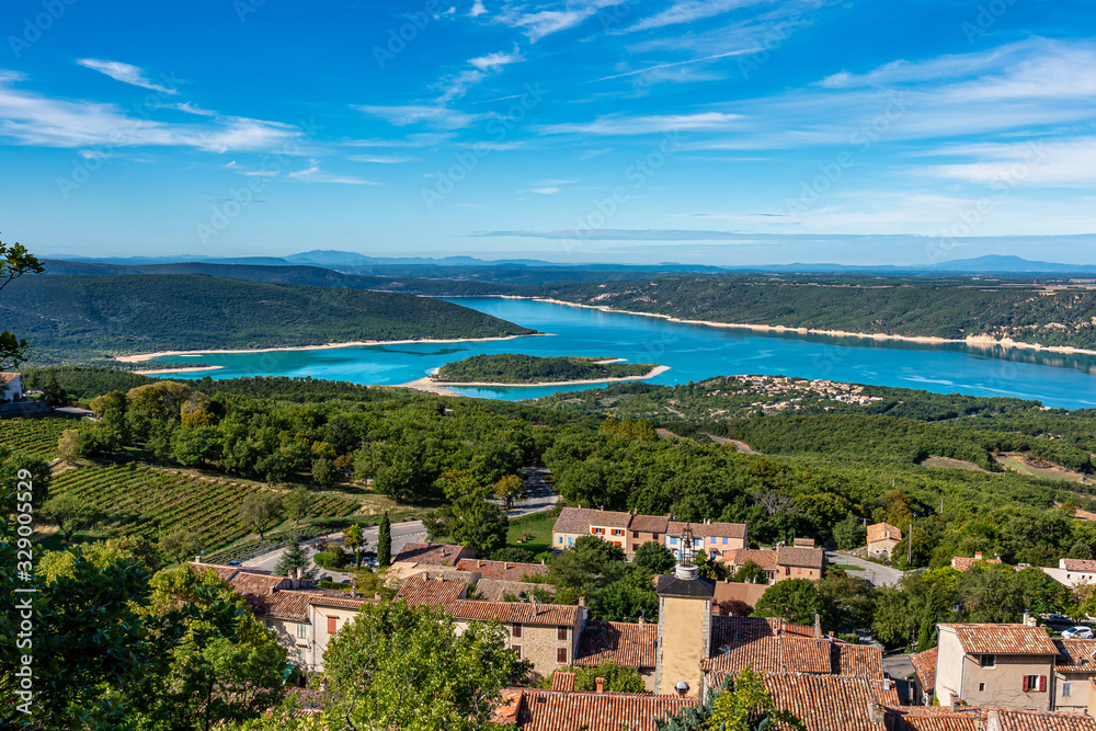 Aiguines in Verdon Gorge in French Alps, Provence, France