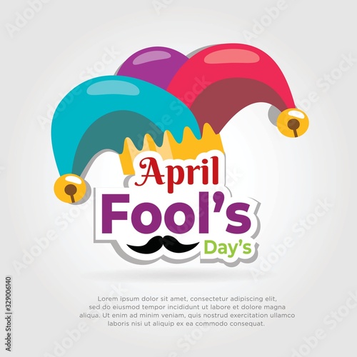 Flat Style April fools day. April fools day background