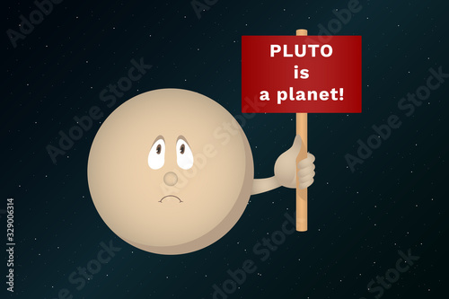 PLUTO is a planet. Vector illustration.