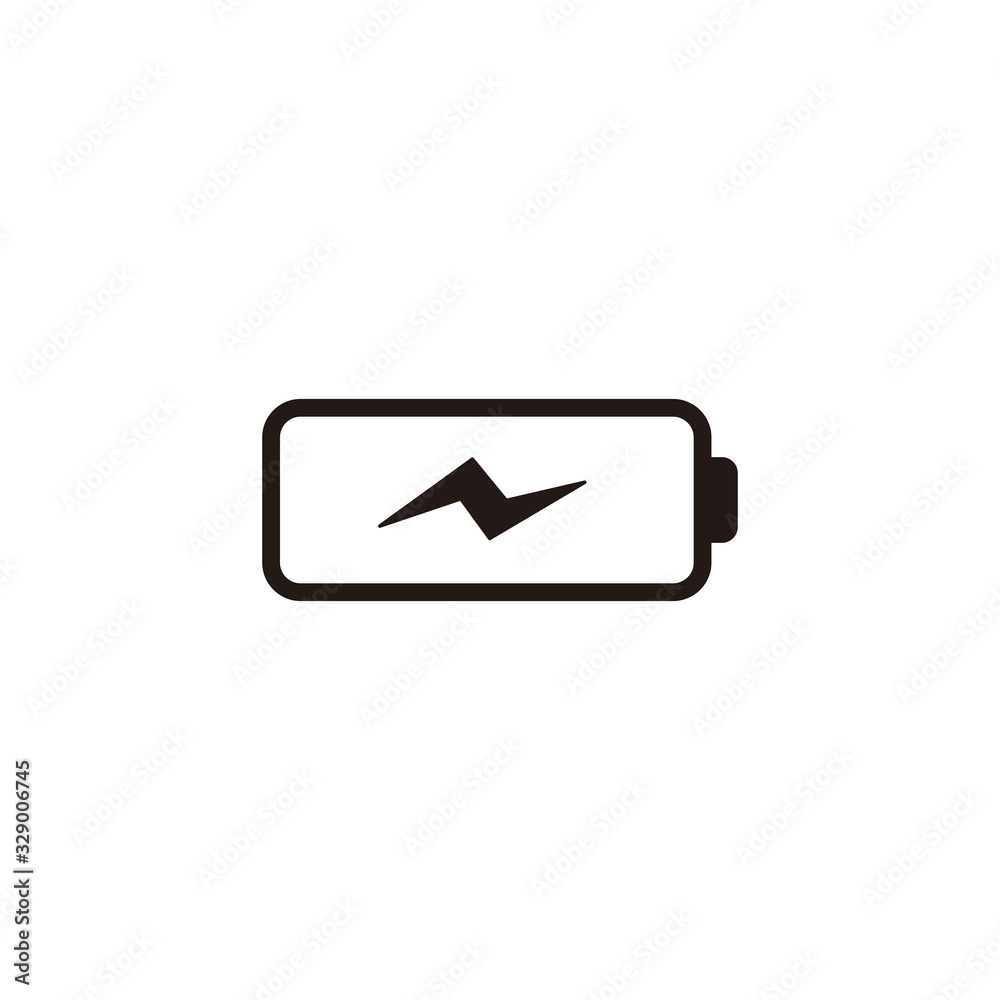 Simple battery flat icon design vector Simple battery flat icon design vector