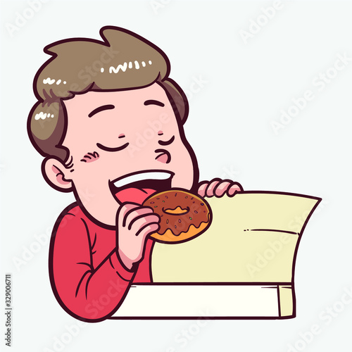 eating donuts