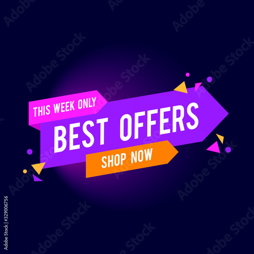 Colorful Origami Sale Banner