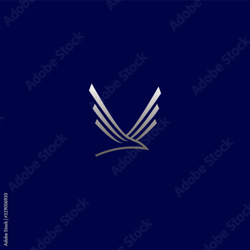 wing logo bird aviation fly design