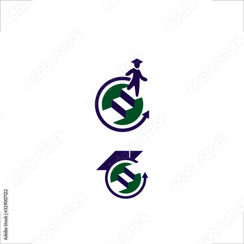 stairs logo up design student graduation