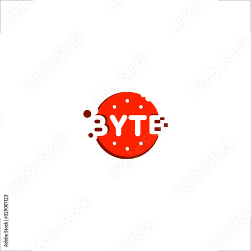 byte logo bite eat design snack food