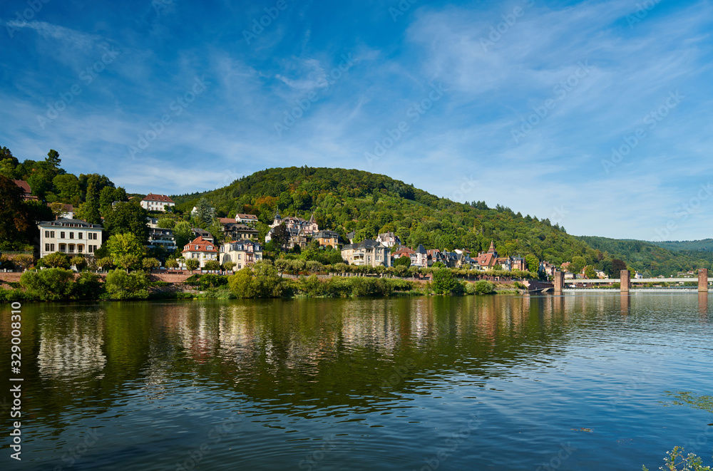 Heidelberg town on Neckar river, Germany