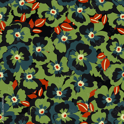 Vector illustration of a beautiful floral bouquet. Liberty style. fabric, covers, manufacturing, wallpapers, print, gift wrap.