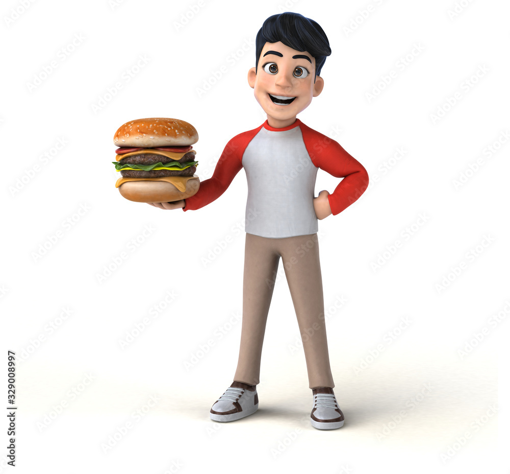 Fun 3D Asian teenager with a manga style Fun 3D Asian teenager with a manga style