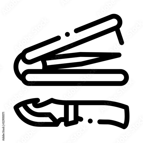 All Purpose Knife Icon Vector. Outline All Purpose Knife Sign. Isolated Contour Symbol Illustration