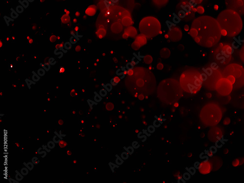 red bokeh background with soft blur bokeh light.