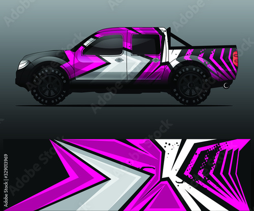 truck decal graphic wrap vector, abstract background